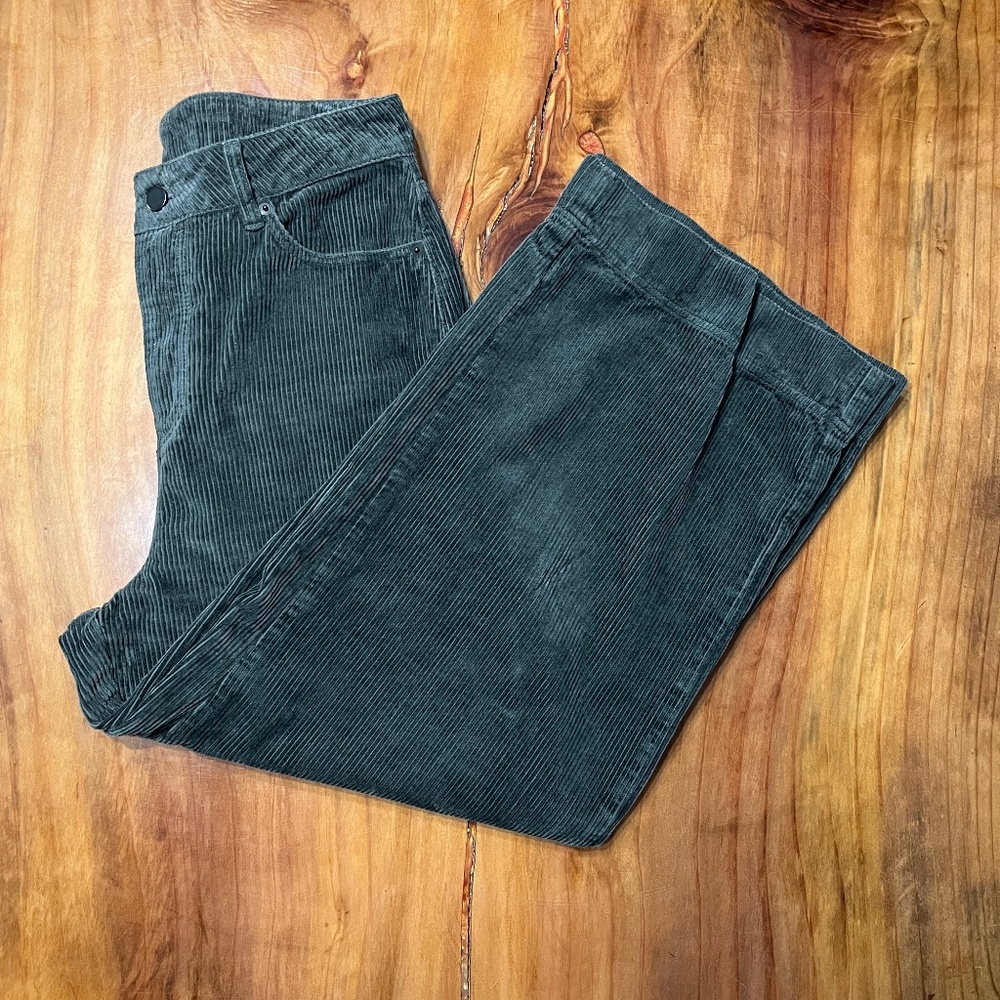 WRAP London Heavy Cord Linen Wide High Waist Trouser Pants UK 10 US 6 C4-9